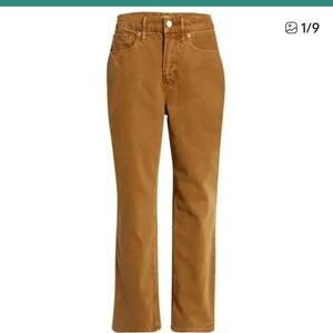 Good American Brown '90s‎ Duster Straight Leg Jeans Size 18